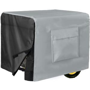 Porch Shield Waterproof Generator Cover - Heavy Duty Cover for Portable Generator 5000 to 10000 Watt (38L x 28 W x 30H inches, Black & Gray) (38''(L) x 28''(W) x 30''(H), Black & Gray)