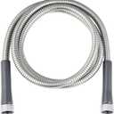 SKYWARD 304 Stainless Steel short Garden Hose 8 ft with Female to Female Metal Connector,Easy to Use & Store, Anti-Leakage Hose, High Water Flow (8ft)