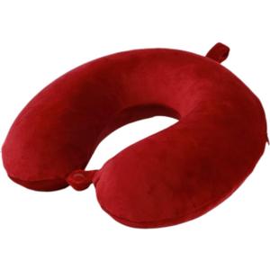 Travel Pillow,100% Pure Memory Foam U Shaped Neck Pillow,Super Lightweight Portable Headrest Great for Airplane, Car,Home,Office,Sleeping Rest (Wine red)