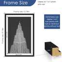 PEALSN 12x18 Picture Frame Set of 6, Display Pictures 11x17 with Mat or 12x18 without Mat for Wall Mounting Display, Poster Frames Collage for Wall Decor, Black.