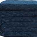 L'AGRATY Knitted Weighted Blanket - 48"x72" 20lbs Cooling Chunky Knit Heavy Blanket for Adults Braided Crochet Throw Thick Cable Yarn Knit Decorative Blanket No Beads Evenly Weighted Machine Washable