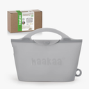 Haakaa Silicone Microwave Steamer & Steriliser Bag, 2000ml Large Capacity Reusable Steaming Bags for Baby Bottles/Breast Pump/Accessories/Pacifiers/Teethers, Great for Home and On-The-Go, Grey/1PC