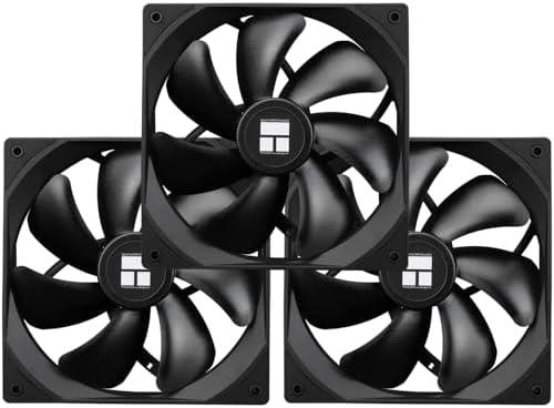 Thermalright TL-C14C X3 CPU Fan, 140mm Case Cooler, 4Pin PWM Silent Computer Fan with S-FDB Bearing, 3 Packs,up to 1500RPM PC Cooling (Black)