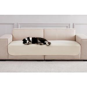 Couch Covers Washable Sofa Covers, Anti-Slip Pet Couch Cover for Dogs Washable, Furniture Protector and Pet Blanket for Couches. (Cream White, 33x52 inch 1pcs)