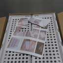 SNSLXH 5 Pack Stackable Closet Storage Basket, Multifunctional & Foldable Closet Organizer for Bathroom Kitchen Laundry Room Wardrobe Storage, Space-Saving Clothes Storage Drawer Organizer, White