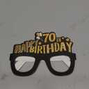 Sumind 24 Pcs Birthday Glasses Decoration Paper Eyeglasses Birthday Sunglasses to Wear for Men Women Table Decor Party
