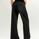 Rammus Wide Leg Jeans Woman High Waisted Pull On Jeans for Women Baggy Straight Leg Jean Stretchy Tummy Control Pants (Black, M)
