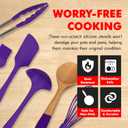 Chef Craft Premium Silicone Kitchen Tool and Utensil Set, 11 Piece, Purple