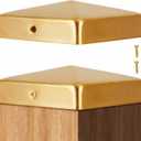 Tandefio 2 Pcs 4x4'' (Actual 3.5x3.5'') Fence Post Caps Solid Brass Pyramid Decking Caps with Screw Golden Brass Bed Post Cap for Metal Wood Cedar Fence Deck Corridors Mailbox Posts End Cover