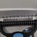 Docrok Pet Grooming Combo - Blue Deshedding Brush with Metal Comb for Detangling and Dematting Long, Matted Fur on Cats and Dogs