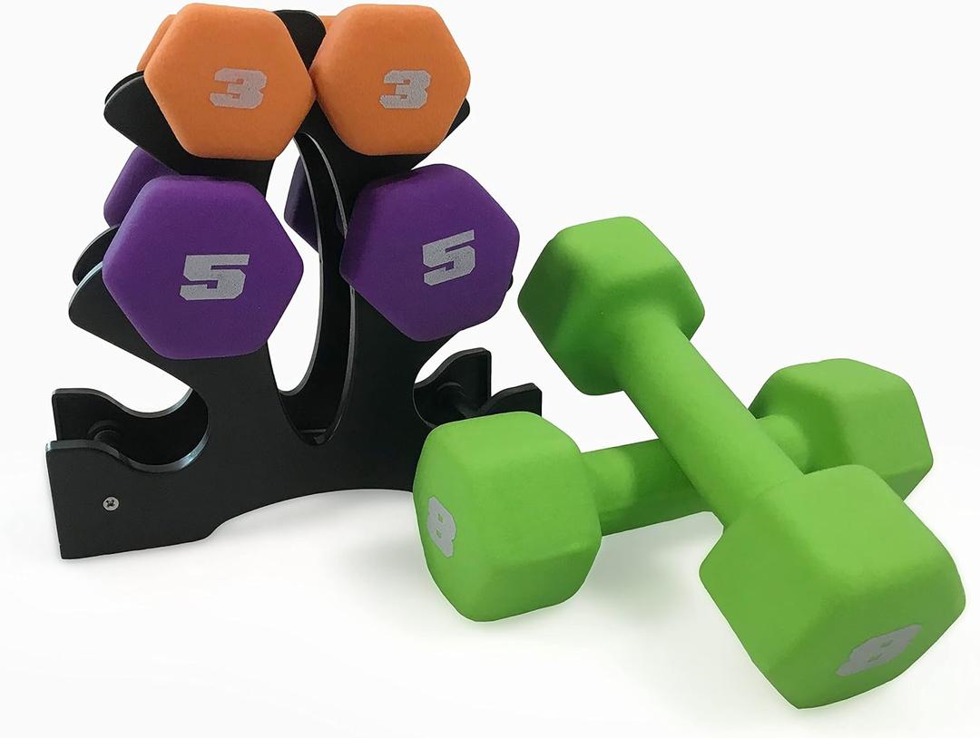 CAP Barbell Neoprene Dumbbell Weights Pairs & Sets | Multiple Colors (32 lb Set)