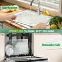 3 Size Tempered Glass Cutting Boards for Kitchen Counter, FUOAUYK Dishwasher Safe Glass Cutting Board Non Toxic with Handle, Non-Slip Rubber Feet, Heat & Scratch Resistant(8x12", 10x14", 12x16")