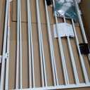 Babelio Baby Gate for Stairs, Kitchen & Doorways, 26-43" W 28" H No Bottom Bar| Easy Installation| One-Handed Operation| Auto-Close| Hardware Mount (Drill Needed) Safety Dog/Pet Gate Indoor (White)