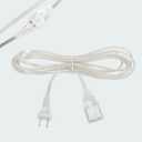 1 Pack Clear Extension Cord, 10 Feet Male to Female Extension Cords, Clear Extension Cord Indoor Thin with UL-Certified, Thin Extension Cords, 2 Prong Indoor Cord Extension, 2 x 18AWG 7A/125V