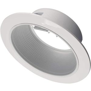 NICOR Lighting 6 inch White Recessed Baffle Trim, Fits 6 inch Housings (17510)