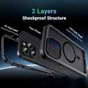 jaroco Magnetic for iPhone 14 Pro Case, [Compatible with MagSafe][Military Grade Drop Protection][Heavy Duty Protection][Non-Slip][Shockproof] 2-Layer Durable Bumper Phone Case 6.1''-Black