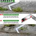 GREBSTK Crack Weeder Crevice Weeding Stainless Steel Sharp Tool, 38 in | Razor-Sharp Rust-Resistant L-Shaped Blade, Comfortable Non-Slip Handle, for Patio Cracks, Driveway Gaps, Walkway Edging