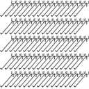 Shimeyao 100 Pcs Peg Board Shelving Hooks Stainless Steel Hanging Board Pegs Wall Display Hooks Bulk for 1/8 1/4 Garage Storage Organizer Accessories(8 Inch,Black)