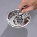 4 inch brushed circular shower floor drain, concealed tile-in installation, complete with sealing ring flange assembly and removable drain cover plate, SUS stainless steel