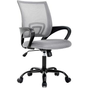 BestOffice Office Chair Ergonomic Cheap Desk Chair Mesh Computer Chair Lumbar Support Modern Executive Adjustable Stool Rolling Swivel Chair for Back Pain (Grey) (1 Pcs)