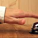 1InTheOffice Call Bell, Service Bell, 3/8" Diameter Desk Call Bell Chrome Finish for Hotels, Schools, Restaurants, Reception Areas, Hospital (4)