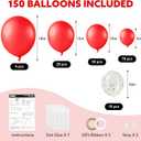 2 x JOYIN 150 Pcs Red Balloons, Different Sizes 18 12 10 5 Inch Red Latex Balloon Arch Kit with Instruction for Birthday Party Decoration Graduation Wedding Holiday