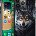 DAIZAG Compatible with iPhone 14 Pro Max Case,Wolves in The Forest with Bumper Anti-Slip Shock Absorbing Soft TPU Protective Cover