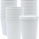 30 Pack 32oz Paper Ice Cream Bowls, White Paper Soup Containers with Lids, Microwave & Freezer Safe Food Cups, Large Takeout To Go Containers for Wedding, Restaurant Supplies