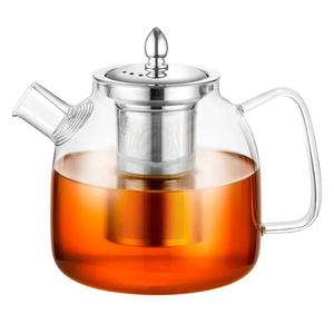 33oz/1000ml Glass Teapot with Removable Infuser, Borosilicate Glass Tea Pot Stovetop Safe, Blooming and Loose Leaf Teapots