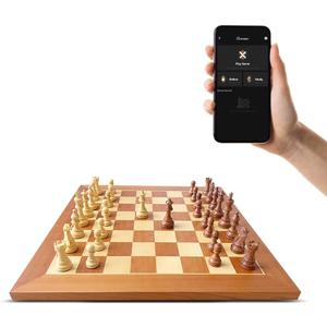 Chessnut Pro Tournament Size Electronic Chessboard — 55cm Board, Full Wooden Piece Recognition, AI Chess Computer, LED Lights — Professional Smart Chess Set, 33*33*2.2cm