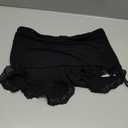 Women's Drawstring Side Mesh Sheer Beach Summer Cover Up Shorts Bikini Bottoms (Black) S