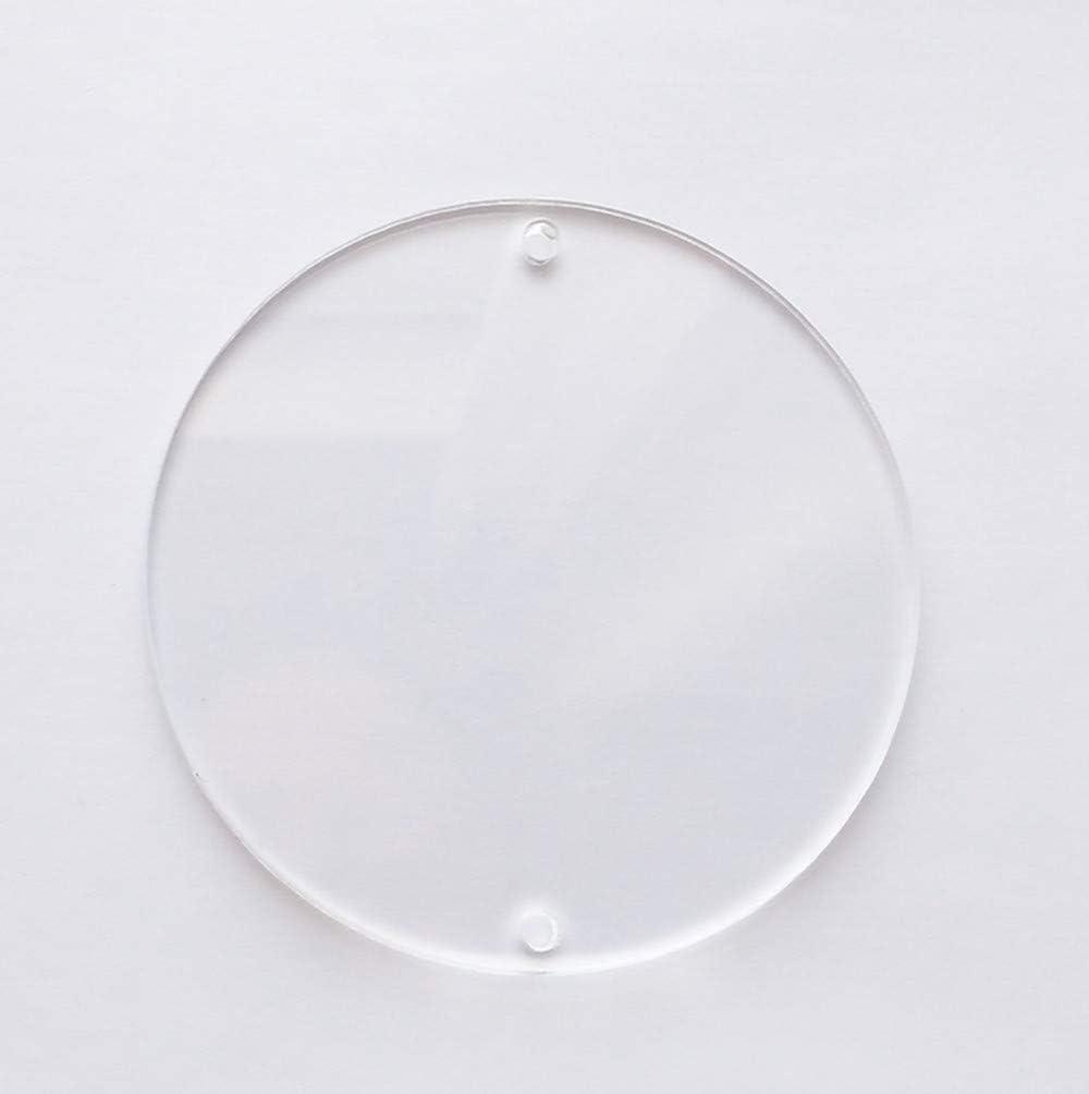 20PCS of Blank Clear Acrylic Round Circle with Two Holes,Plexiglass Laser Cut Round Disc, DIY Accessory 1/8" Thickness (Clear, 1")