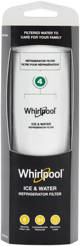 Whirlpool Refrigerator Ice and Water Filter 4 - WHR4RXD1, Single-Pack, Green (Small)