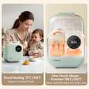 Felizbebe Bottle Warmer for Breastmilk, 11-in-1 Double Bottle Warmer Large Touchscreen with Night Light, Detachable for Easy Cleaning & Accurate Temperature Control, Timer, Milk Warmer for Baby