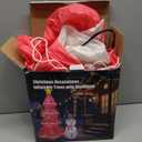 7FT Christmas Inflatables Cute Inflatable Christmas Tree with Snowman Christmas Decorations Outdoor Christmas Blow Up for Yard, Outside, Built-in LED Lights with Tether