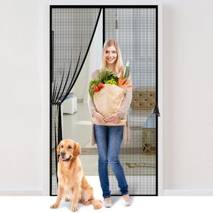 Fiberglass Magnetic Screen Door Fit Door Size 36 x 82 in, Screen Itself Size:38"x83"- Heavy Duty Fiberglass Screen Door Mesh for Interior, Patio and Sliding Doors - Door Screen Magnetic Closure