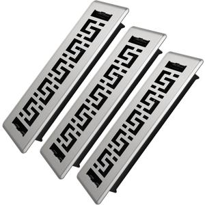 3 Pack Floor Register 2x12 Inches - Heavy Duty Walkable Steel Decorative Vent Covers for Home Floor Air Floor Vents Register Easy Adjust Air Flow with Scratch Resistant Finish