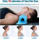 Neck Hump Corrector, Neck Stretcher Cervical Traction for Muscle Relax, Cervical Traction Device for TMJ Pain Relief, Spine Corrector, Shoulder Relief Device (Blue)