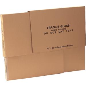 BOX USA Large Mirror Box 40"L x 3.5"W x 60"H (1-Pack), Cardboard Boxes Perfect for Moving, Storing, Packing & Shipping, Ideal for TV's, Picture Frames, Mirrors & Art