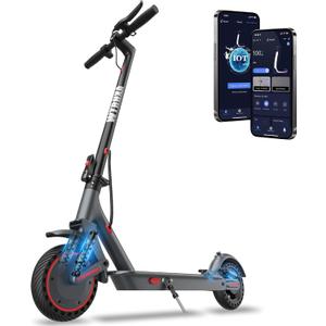 10''-500W-Electric Scooter with Dual Suspensions, Top Speed 22 Mph, Long Range 22-31 Miles, Folding E-Scooter Adult, Dual Braking, App
