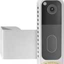 Anti Theft Blink Doorbell Mount - Metal Blink Door Holder No Drill for Apartment - White Doorbell Bracket Renter Friendly for 2nd Gen & 1st Gen