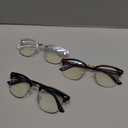 racico Blue Light Glasses for Men & Women - Mixed Material + Metal Frames with UV Protection Coating (*A1 Matte Black/Tea/Clear)