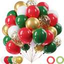 Christmas Holiday Grinch Balloons Red Gred And Gold