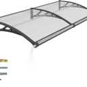 Window and Door Awning Exterior,40x60 Inch Polycarbonate Spliced Outdoor Overhang Canopy with Drainage,UV/Rain/Snow/Sunlight Protection,Awnings for Outside,Patio,Porch,Deck,House Entrance