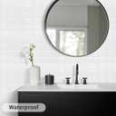 DEWOO Square White Peel and Stick Backsplash Tiles Self Adhesive Subway Checkered for Kitchen Bathroom Wall (10-Sheet,12"12")