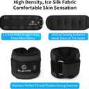 ELEAMY Ankle Weights for Women & Men - 3lb Pairs for Walking, Running, Yoga, Fitness - Premium Ice Silk Fabric - Comfortable, Durable & Tear Resistant