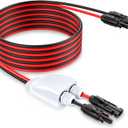 ELECTOP Solar Extension Cable with Solar Double Cable Entry Gland, 10AWG Solar Panel Cable Connector with Female and Male Connector Adapter Kit for Solar Project on RV Boat Van Solar Panels