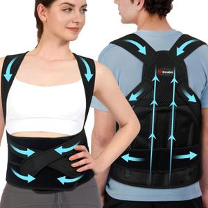 Posture Corrector for Men and Women, Adjustable Upper Back Brace, Comfortable Shoulder Support for Spine Alignment, Posture Training and Daily Wear Under Clothes (Small 26.8-33.5)