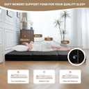 CYMULA Folding Mattress Twin, 6 Inch Memory Foam Tri-Fold Floor Bed and Futon, Twin Topper with Breathable & Washable Cover, Foldable Mattress for Guest Bed, Office Nap,Camping,Black (38" x 75" x 6")