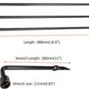 Dr.Roc Spare Tire Tool Kit with Spare Tire Jack Handle and Wheel Lug Wrench Compatible with Nissan Frontier Titan Pathfinder 2005-2019 and Amanda Xterra 2005-2015 and Infiniti 2013-2020 Select Models